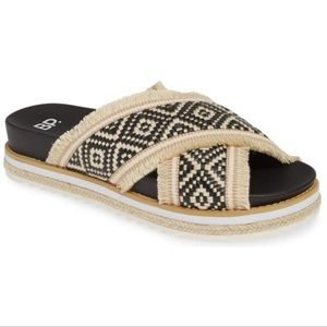 BP Booker Boho Fringe Slides Sandals Women’s Size 6.5